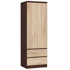 AKORD Furniture Factory Ruhásszekrény P180_60 - wenge-sonoma bútor