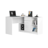 AKORD Furniture Factory Sarok Íróasztal - B-17 Szett Komód És Íróasztal Fehér Magasfényű