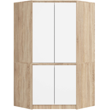 AKORD Furniture Factory Sarokszekrény s100 4d clp sonoma tölgyfa / fehér bútor