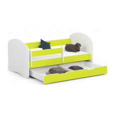 AKORD Furniture Factory SMILE Gyermekágy ágyneműtartóval + matrac P140_70 - sárga ágy és ágykellék