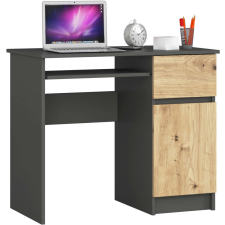 AKORD Furniture Factory Számítógépes Íróasztal Piksel Szürke / Artisan Tölgy - Jobb íróasztal