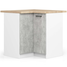 AKORD Furniture Factory Szekrény olajbogyó s90/90 + teteje fehér / beton bútor