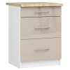 AKORD Furniture Factory Szekrény olivia s60 3 db + teteje fehér / cappuccino fényes