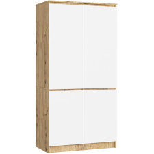 AKORD Furniture Factory Szekrény s90 4d clp artisan / fehér bútor