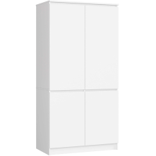 AKORD Furniture Factory Szekrény s90 4d clp fehér bútor