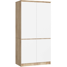AKORD Furniture Factory Szekrény s90 4d clp szonoma / fehér bútor
