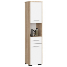 Akord Furniture Fürdőszobai álló szekrény 140 cm - Akord Furniture - sonoma tölgy / fehér fürdőszoba bútor