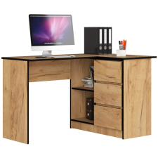 Akord Furniture Sarok íróasztal - Akord Furniture - 124 cm - kézműves tölgy íróasztal
