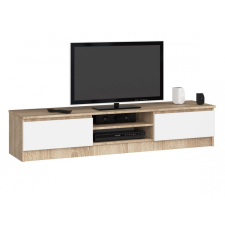 Akord Furniture TV állvány 160 cm - Akord Furniture - fehér / sonoma tölgy tv állvány és fali konzol