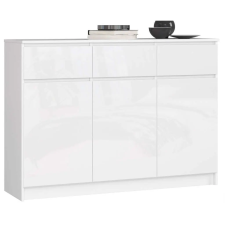 Akord Komód - Fehér Fényes - 138 cm bútor