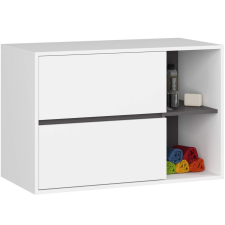 Akord VAMI W90 Fali Fürdőszobai Mosdószekrény Fehér/Grafitszürke Matt fürdőszoba bútor