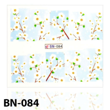  Akril hatású matrica - virág - BN-084 körömdíszítő