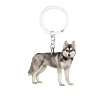 Akril husky kulcstartó kulcstartó
