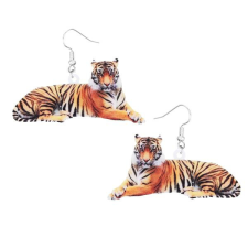 Akril tigris fülbevaló fülbevaló