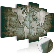 Akrilüveg kép - Acrylic prints – Bronze map III Világtérkép 100x50 térkép