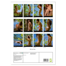  Akt am See (hochwertiger Premium Wandkalender 2024 DIN A2 hoch), Kunstdruck in Hochglanz – Horst Werner naptár, kalendárium