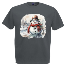  Akvarell Hóember - Karácsonyi Férfi Póló férfi póló