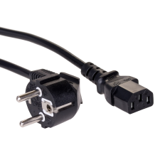 Akyga AK-PC-06C 250V Hálózati tápkábel 3m - Fekete (AK-PC-06C) kábel és adapter