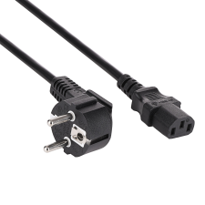 Akyga AK-PC-08C 220V Hálózati tápkábel 10m - Fekete (AK-PC-08C) kábel és adapter