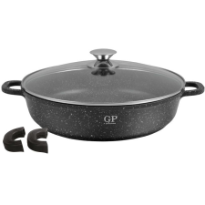 Alacsony serpenyő fedéllel GP-2886, márvány burkolat, kivehető szilikon fogantyúk, 26cm edény