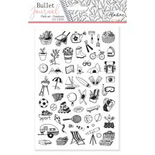 Aladine Gumibélyegző - Outdoor Activities - Bullet Journal Foam Stamps (1 csomag) bélyegző