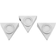  Aláépíthető háromszög LED-es lámpa 3 db-os készlet ezüst 3 W világítás