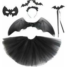 Alaiyaky Halloween jelmez gyerekeknek, textil/műanyag, fekete, 5 darabos jelmez