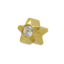  Alakzat - arany szín - csillag crystal kővel 4mm fülbevaló
