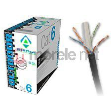 Alantec KIU6OUTS305 hálózati kábel Fekete 305 M Cat6 U/UTP (UTP) (KIU6OUTS305) kábel és adapter