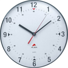 ALBA Falióra, 25 cm, alba "classic", áttetsző szürke horclas falióra