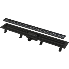 Alcaplast Zuhanyfolyóka, 550mm, matt fekete, Simple, APZ10BLACK, AlcaPlast építőanyag