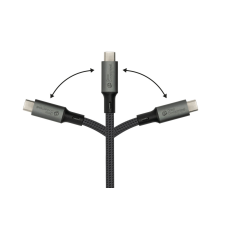 Alcasa 2404-TK018A USB4 Gen 3x2 1,8 M USB C Grafit kábel és adapter