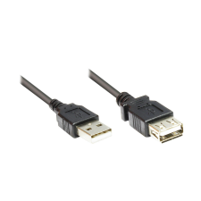 Alcasa 2511-OF01S USB 2.0 0,15 M USB A Fekete kábel és adapter