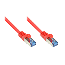 Alcasa Cat6a 2m hálózati kábel Vörös S/FTP (S-STP) kábel és adapter