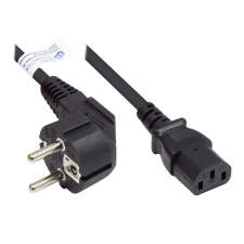 Alcasa P0130-S050 Fekete 5 M CEE7/7 IEC C13 kábel és adapter