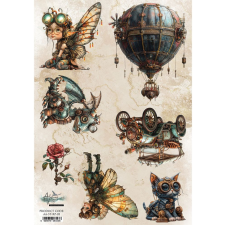 Alchemy of Art Rízspapír A4 - Steampunk Time - 3 - Rice Paper (1 ív) decoupage papír