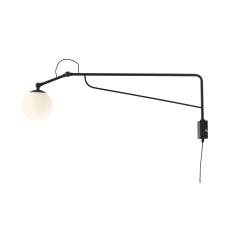 Aldex Soho Glass fekete-fehér falikar (ALD-1105C1_D) E14 1 izzós IP20 világítás