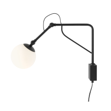 Aldex Soho Glass fekete-fehér falikar (ALD-1105C1_M) E14 1 izzós IP20 világítás