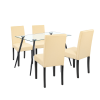  Alen 4+1 étkező garnitúra fekete-bézs