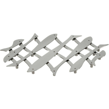 Alessi DUL03 Rozsdamentes Acél kinyitható Edényalátét 51 x 19 cm konyhai eszköz