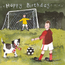 Alex Clark Képeslap Alex Clark borítékkal, 14x14 cm, foci HBD képeslap