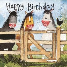Alex Clark Képeslap Alex Clark borítékkal, 14x14 cm, Lovak HBD party kellék