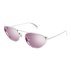 Alexander McQueen AM0424S-003 SHINY SILVER FLASH PINK napszemüveg