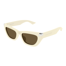 Alexander McQueen AM0440SA-004 SHINY IVORY BROWN napszemüveg