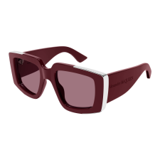 Alexander McQueen AM0446S-003 SILVER BURGUNDY RED napszemüveg napszemüveg