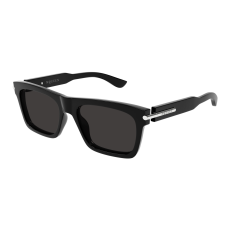 Alexander McQueen AM0495S 001 SHINY SOLID BLACK GREY napszemüveg