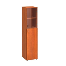 Alfa Office Alfa 500 magas, keskeny szekrény, 178 x 40 x 47 cm, kombinált ajtóval - jobbos kivitel, cseresznye mintázat% bútor
