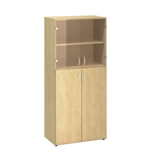 Alfa Office Alfa 500 magas, széles szekrény, 178 x 80 x 47 cm, kombinált ajtóval, vadkörte mintázat% bútor