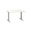 Alfa Office Alfa Up állítható magasságú irodai asztal szürke lábazattal, 120 x 80 x 61,5-127,5 cm, fehér mintázat%