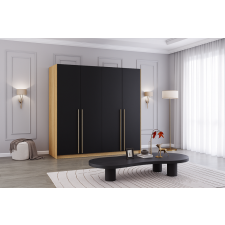 Alfaomega Rosa200 4D gardróbszekrény artisan tölgy-fekete bútor